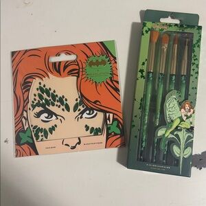 Revolution x Batman Poison Ivy Brush Set Face Gems Bundle NWT